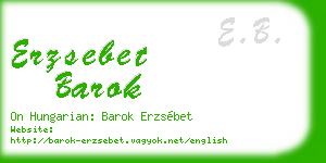 erzsebet barok business card